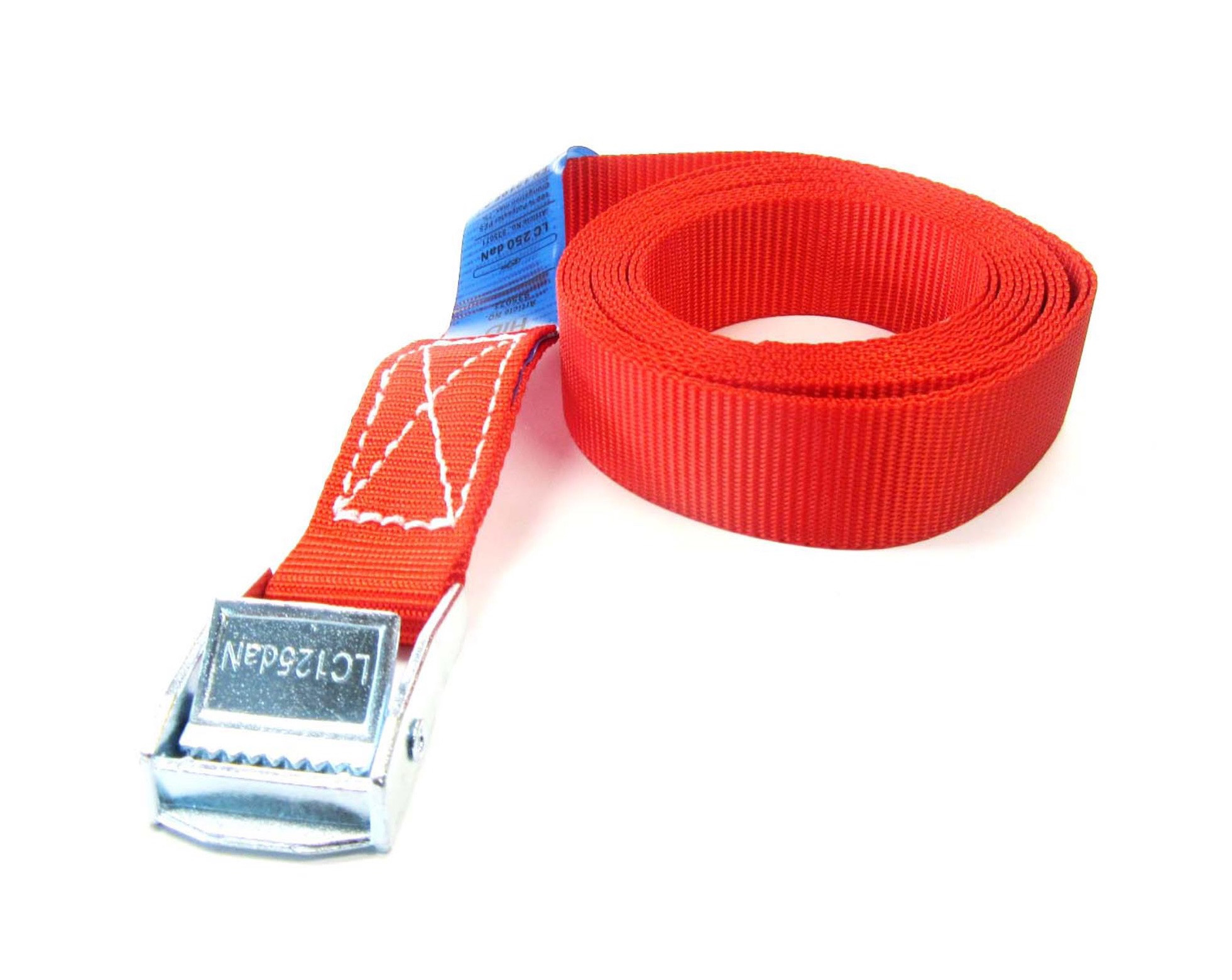 Grootverpakking spanband rood 25 mm met klemsluiting