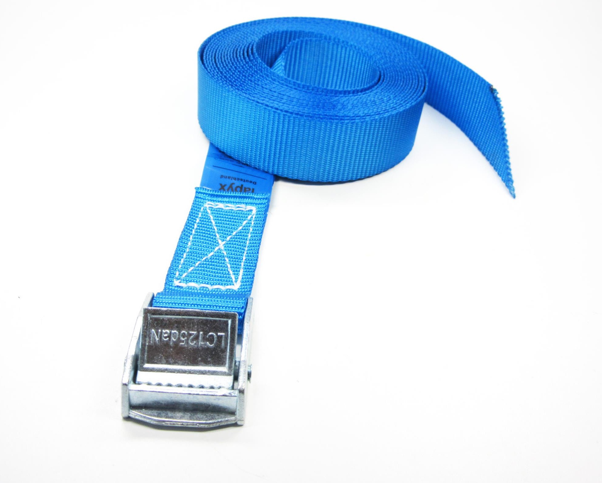 Grootverpakking spanband blauw 25 mm met klemsluiting