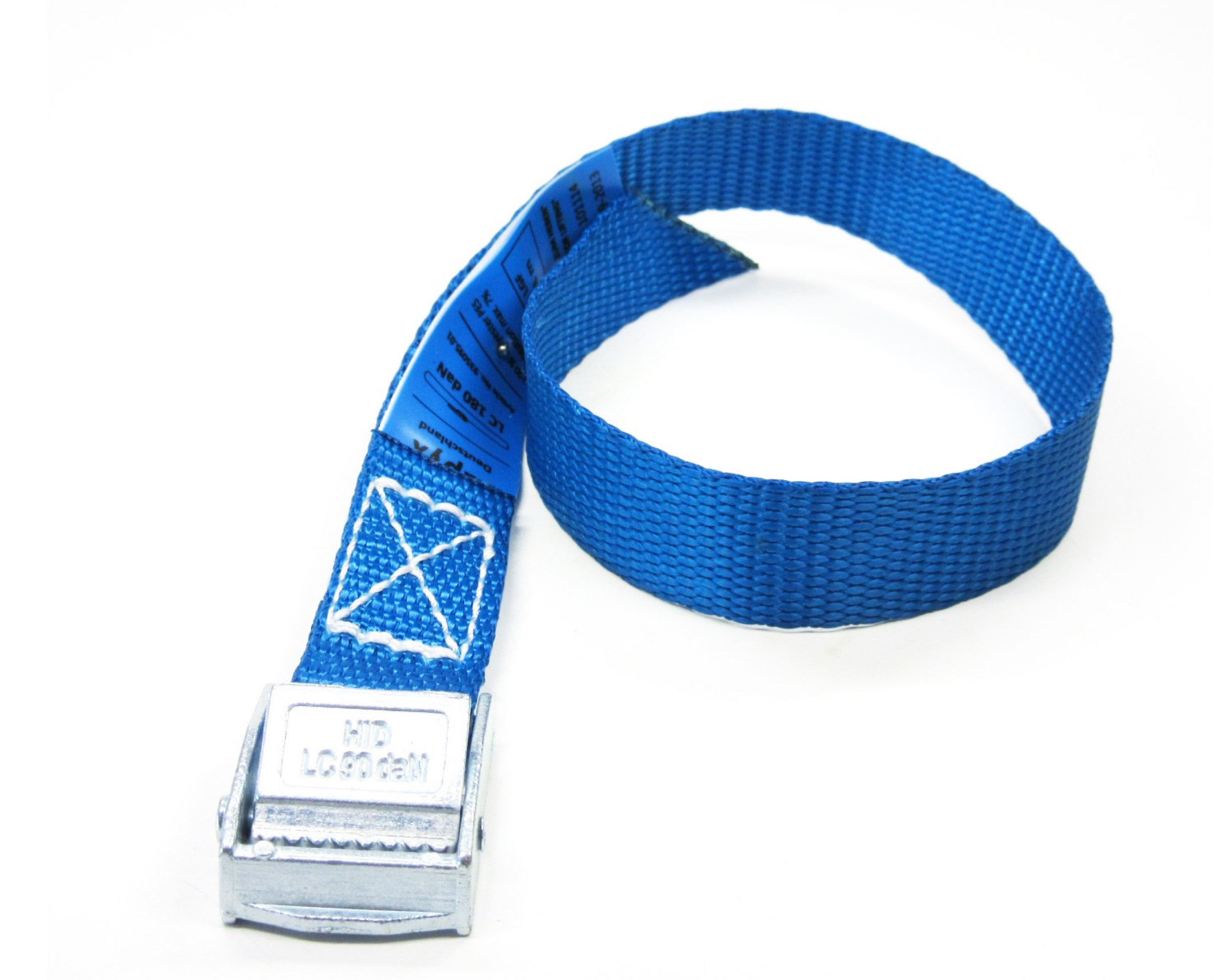 Spanband blauw 25 mm 4.5 meter met klemsluiting