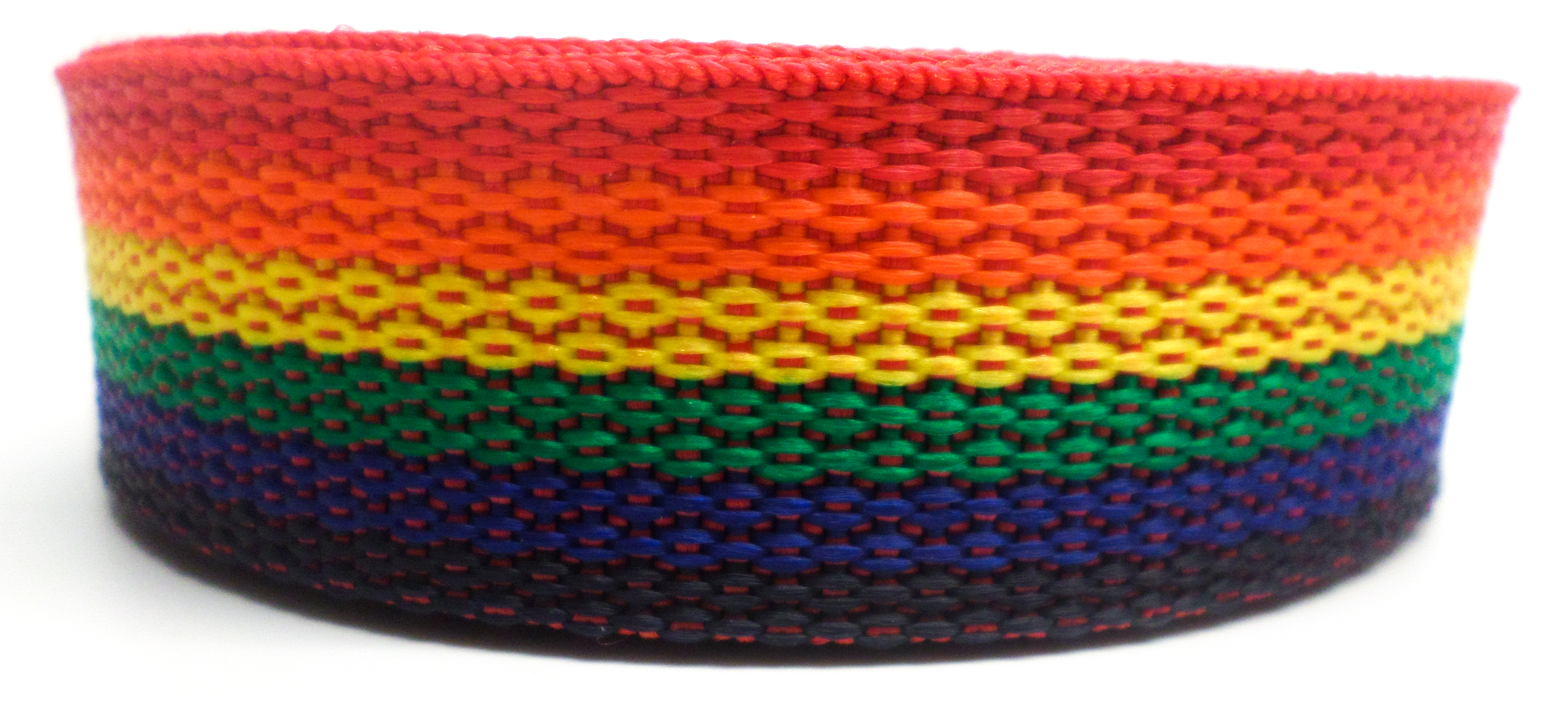 Spanband  regenboog op rol 50 mm 10 meter